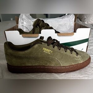 PUMA Suede Burnt Olive Gum